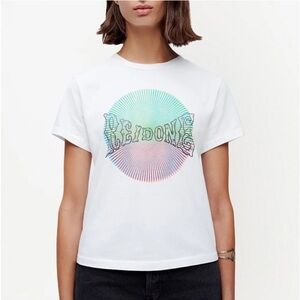 ReDone classic white tee with brand